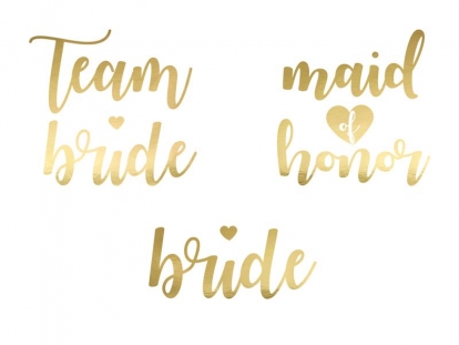 Ajutised tattood "Team bride" (13 tk.)