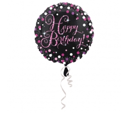Fooliumist õhupall "Pink Celebration Happy Birthday“ 