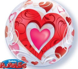 Õhupall "Punased südamed" (22" 56cm.)