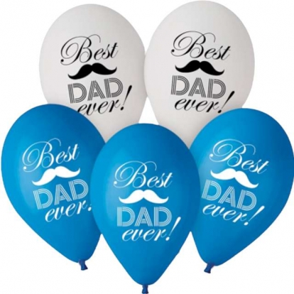 Õhupallid "Best Dad ever" (5 tk./30 cm)