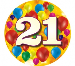Märk "Värvilised õhupallid-21" (7,7 cm)